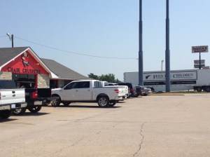 ...and in the parking lot of the Chair Crushers restaurant was the Feed The Children trailer.