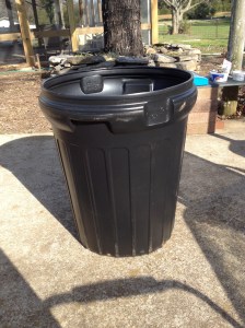 My Family Dollar $10 trash can.  